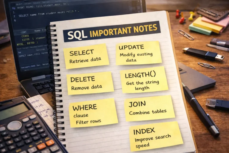 SQL Important Notes